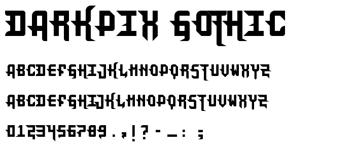 DarkPix Gothic font